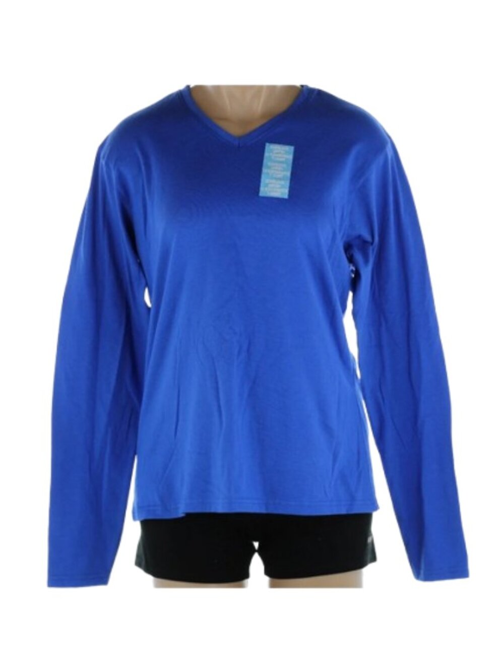 NWT A4 Sunblock Blue Long Sleeve Performance V-Neck T-Shirt XS